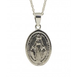 Colgante Collar Virgen Milagrosa Inmaculada Plata De Ley 925