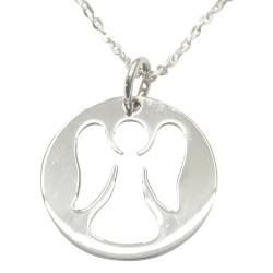 Medalla Colgante Comunion Angel de la Guarda para Mujer Hombre Plata de Ley 925