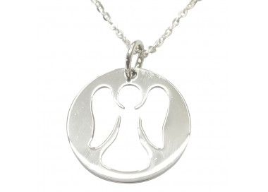 Medalla Colgante Comunion Angel de la Guarda para Mujer Hombre Plata de Ley 925